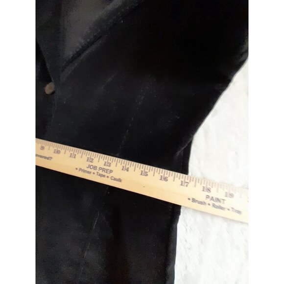 VTG Womens Large Faux Suede Retro Fall Preppy Casual Career Jacket Blazer Black - Picture 6 of 8